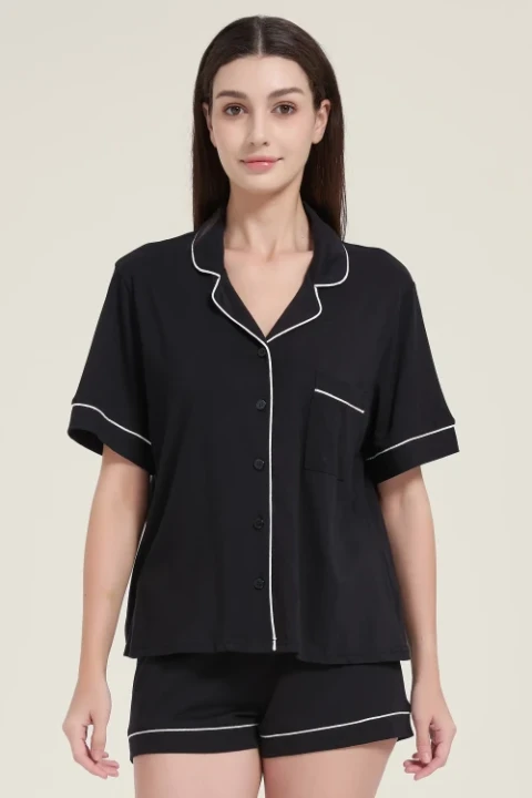 Damska-Pizama-Dwuczesciowa-Czarna-z-Biala-Biza-ELAN-SHORT (4).webp